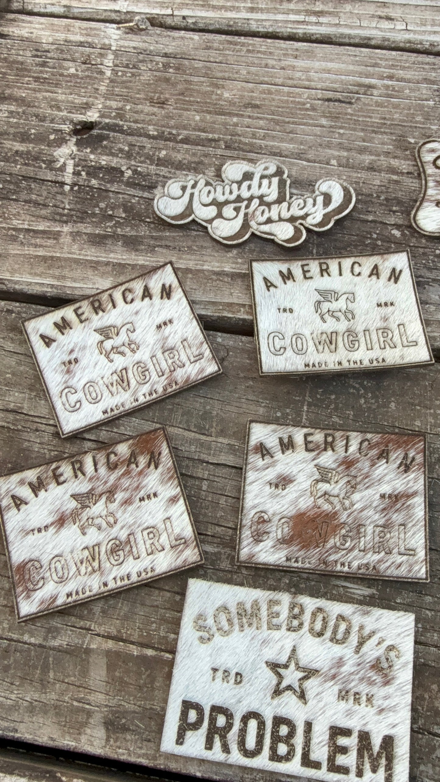 Hair on Cowhide Patches
