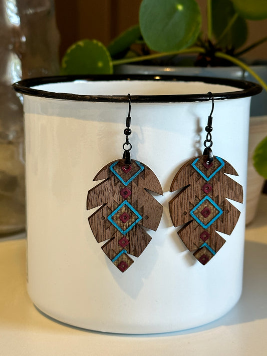 Tribal Feather Earrings