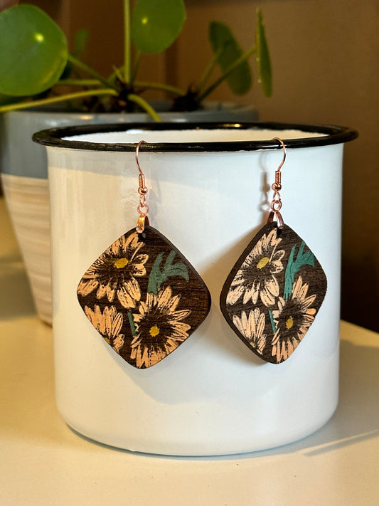 Peachy & Leaves Earrings