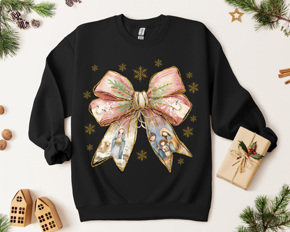 Nativity Scene Coquette Graphic Tee and Sweatshirt