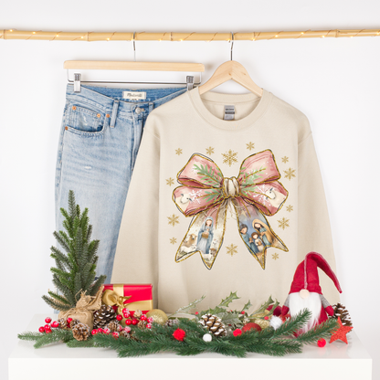 Nativity Scene Coquette Graphic Tee and Sweatshirt