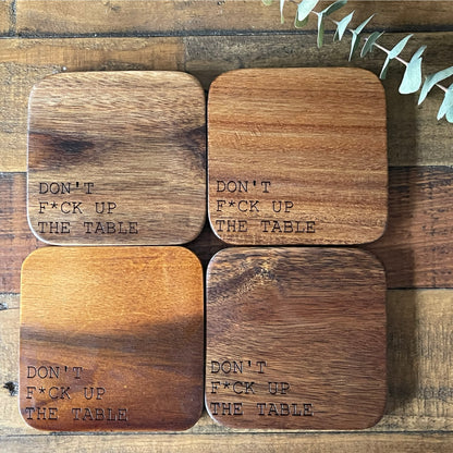 Don't F Up the Table Coasters